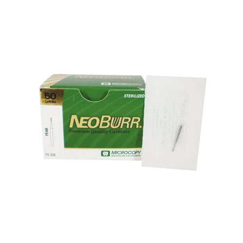 Microcopy FG331 NeoBurr FG Friction Grip #331 Pear Shaped Carbide Burs 50/PK Microcopy FG331 NeoBurr FG Friction Grip #331 Pear Shaped Carbide Burs 50/PK